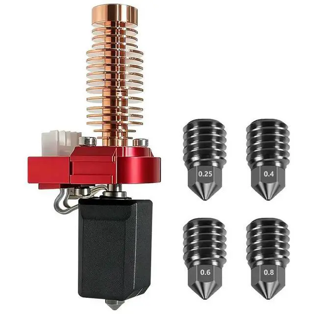 Alt view image 3 of 3 - 2X Hotend For Flashforge Adventurer 5M/ 5M Pro Extruder Kit With 0.25/0.4/0.6/0.8MM Hardened Steel Nozzle