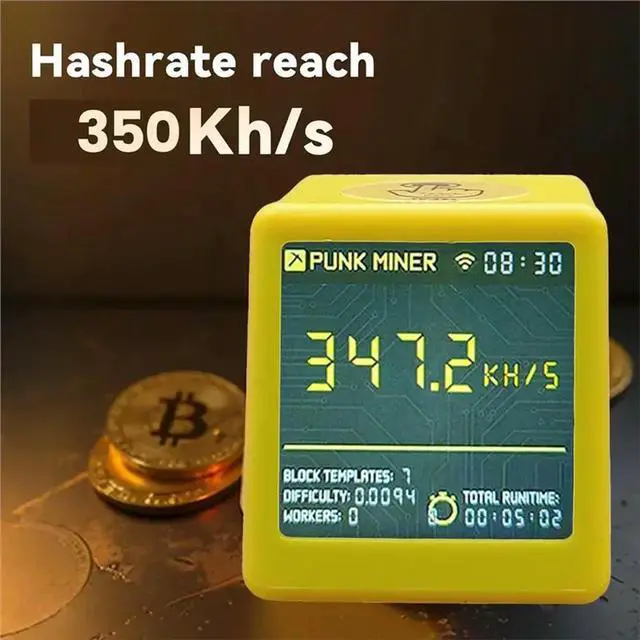 Alt view image 2 of 3 - Nerdminers NM TV Nerdminers NM TV Low Power Silent Operation Desktop Clock B