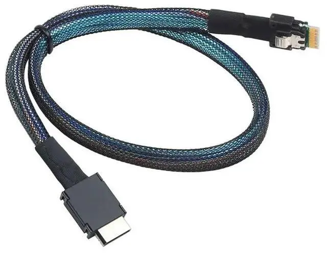 Main image of SFF-8611 4I 40P Male To Slimline SFF-8654 4I 38P Male Data Cable Active PCIE Oculink PCI-Express SFF-8611 1M