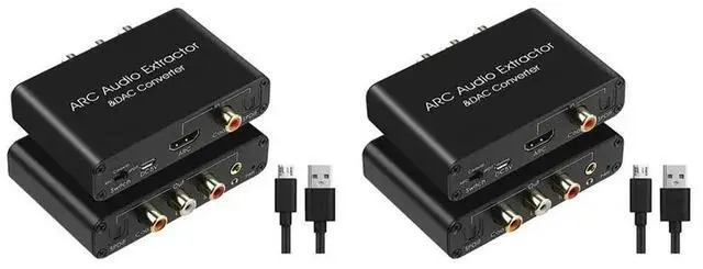 Main image of 2X DAC Audio Converter ARC Audio Extractor -Compatible Optical SPDIF Coaxial To Analog 3.5Mm Digital To Analog