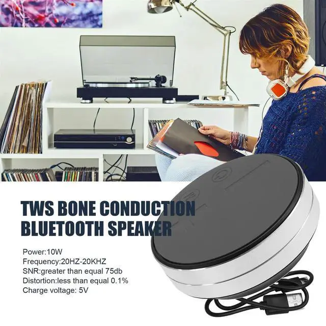 Alt view image 3 of 3 - AT-Extra Large Bone Conduction Bluetooth Speaker Can Be Plugged Into the Card Subwoofer Speaker