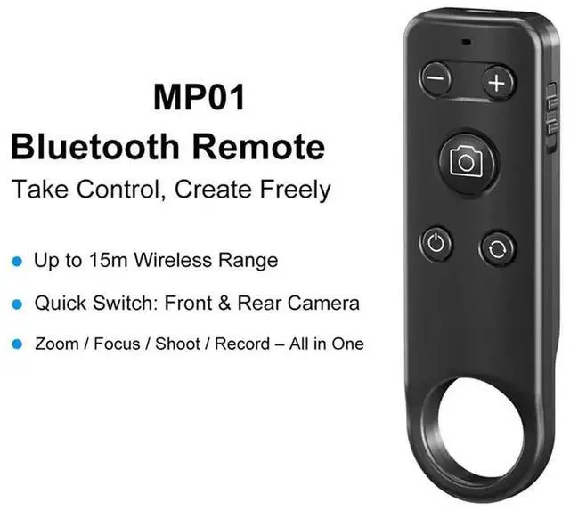 Alt view image 2 of 3 - 2X Remote Control With Zoom For Phone,Shutter With Front/Rear Camera Switch For Photo And Video