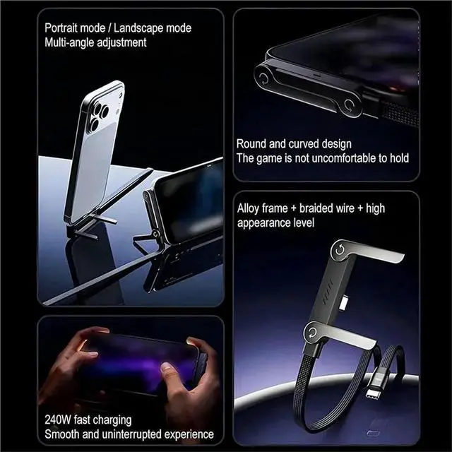 Alt view image 3 of 3 - Holder Cable Cable With Stand 2-In-1 Gaming Desk Stand Desk Cable With Stand 2Pcs