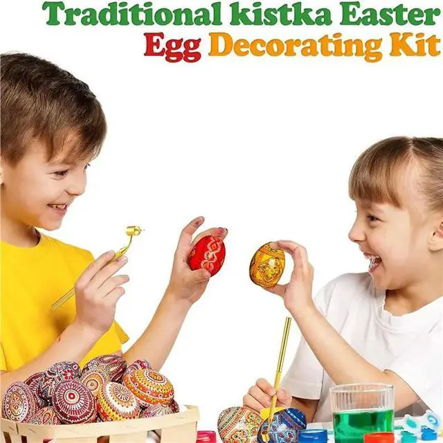 Alt view image 2 of 3 - 8 Pcs Pysanka Set Wax Drawing Pens For Egg 0.3 0.4 0.5 0.7 Mm Medium l Hand Wax Pens For Pysanky Supplies