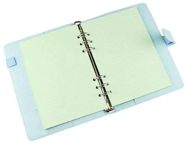 Alt view image 2 of 3 - A5 Colorful 6-Hole Punched Ruled Refills Inserts 5-Color Loose Leaf Planner Filler Paper,250 Sheets