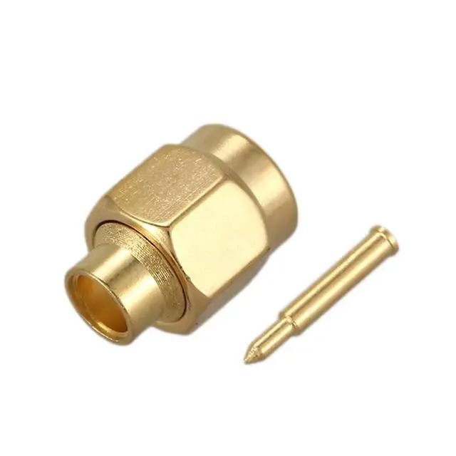 Alt view image 3 of 3 - 80X SMA Male Plug Solder RF Coax Connector For Semi-Rigid RG402 0.141 Inch Cable Gold
