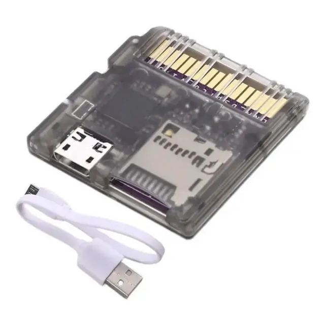 Alt view image 2 of 3 - Game Card Reader For NDS NDSL Dsi 3DS Console Injection Molded Transparent Case With RP2040 MCU