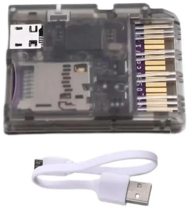 Main image of Game Card Reader For NDS NDSL Dsi 3DS Console Injection Molded Transparent Case With RP2040 MCU