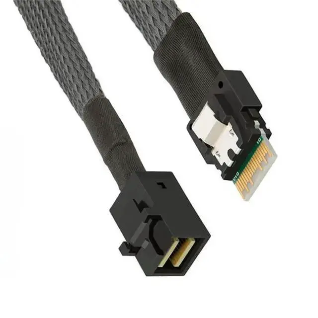 Alt view image 3 of 3 - Nvme Extension Cable M.2 To Pcie X4 M-Key SFF-8654 0.5M NGFF Nvme Extension Cable