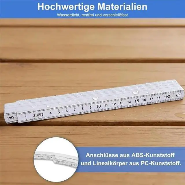 Alt view image 2 of 3 - Pack Of 5 Folding Rule 2 Metres 10 Links Multi-Angle Folding Ruler For DIY, Home, Carpenter, Workshop