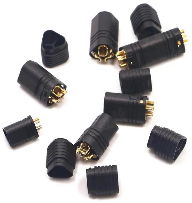 Alt view image 2 of 3 - 10 Pair MT60 Motor 3 Pole Connector Plug Male & Female For RC ESC To Motor