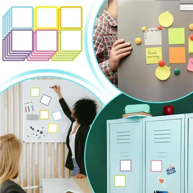 Alt view image 3 of 3 - 60 Sheets Magnetic Fridge Notepads To-Do List Sticky Notes Memo Pad Grocery Shopping Tearable Note Pad Reminders