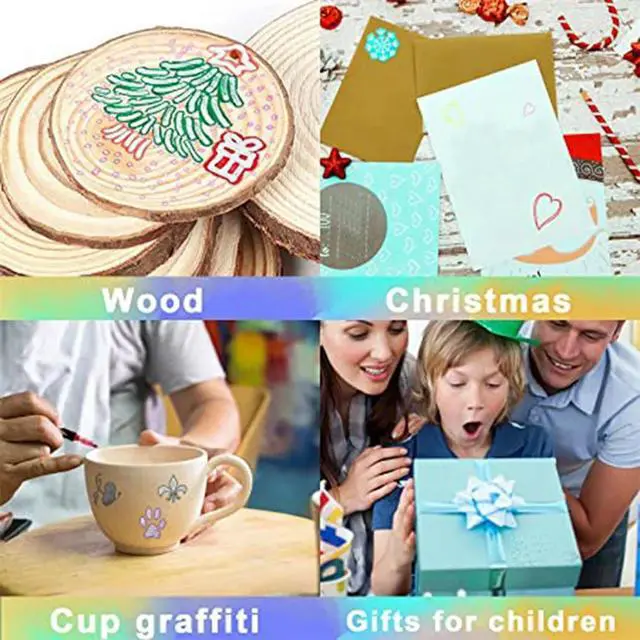 Alt view image 2 of 3 - 24 Color l Outline Pencils Pencils Scrapbooking Pastels Easter Gifts Kids Tinker Girls Gifts