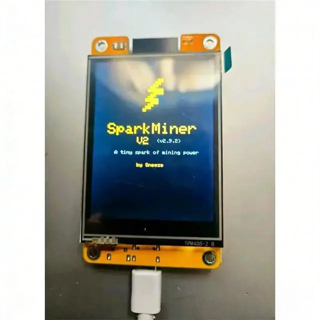 Alt view image 2 of 3 - Spark Miner BTC Solo Mining Machine 2.8" Display 2X Faster Nerdminer 700Kh/S+ Case Bitcoin Crypto Lottery Sparkminer