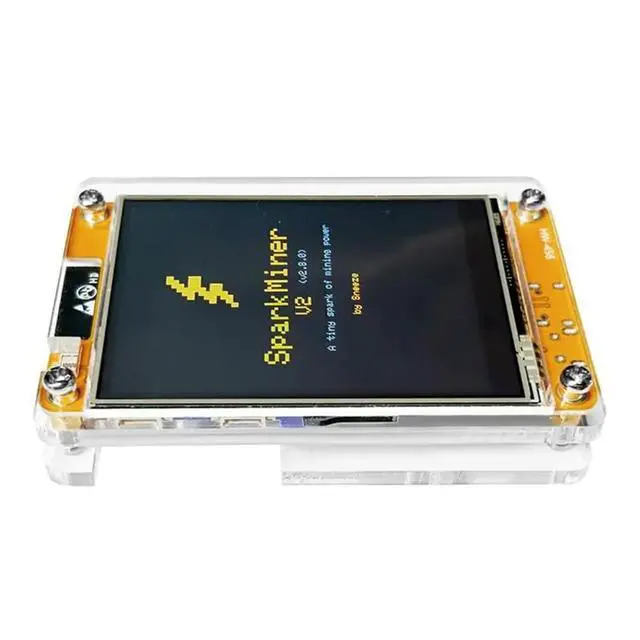 Alt view image 3 of 3 - Spark Miner BTC Solo Mining Machine 2.8" Display 2X Faster Nerdminer 700Kh/S+ Case Bitcoin Crypto Lottery Sparkminer