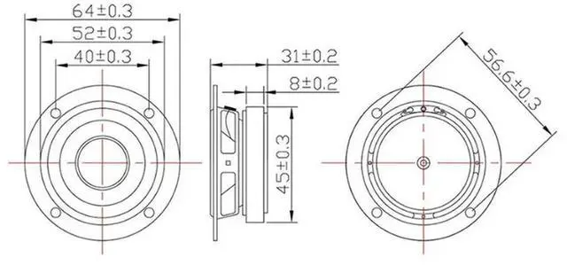 Alt view image 3 of 3 - 6Pcs Full Range Speakers 4 Ohm 3W Sound Music Theater Loudspeaker