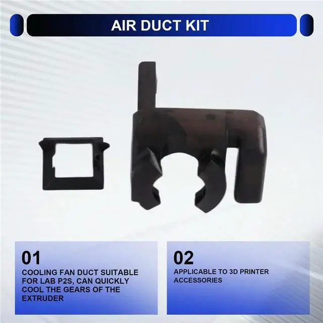 Alt view image 3 of 3 - For P2S Cooling Fan Duct Fast Cooling And Cooling Extruder Gears For 3D Printer Accessories