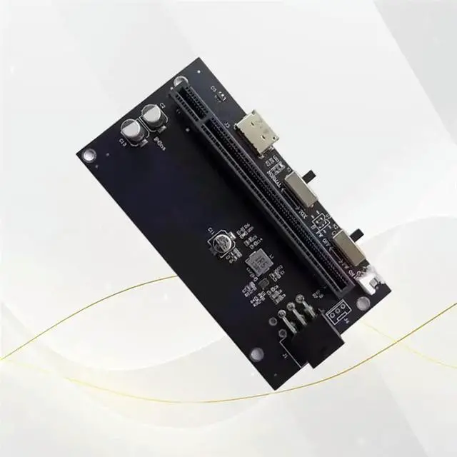 Alt view image 3 of 3 - Oculink SFF-8612 To Pcie X4 X16 Slot Adapter Card For Graphics Card- DC 12V GPU Power Pcie 4.0 3.0 SFF-8611 4I Cable
