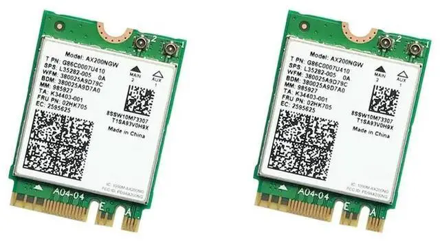 Main image of 2X AX200 AX200NGW Network Card M.2 NGFF Card Bluetooth 5.0 6 2.4G/5G 802.11Ac/Ax Adapter Card