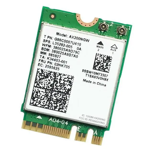Alt view image 2 of 3 - 2X AX200 AX200NGW Network Card M.2 NGFF Card Bluetooth 5.0 6 2.4G/5G 802.11Ac/Ax Adapter Card