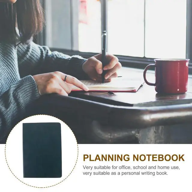 Alt view image 3 of 3 - PU Vintage Notebook Writing Notepad Office Student Diary Daily Planning Journal Book Creative Design