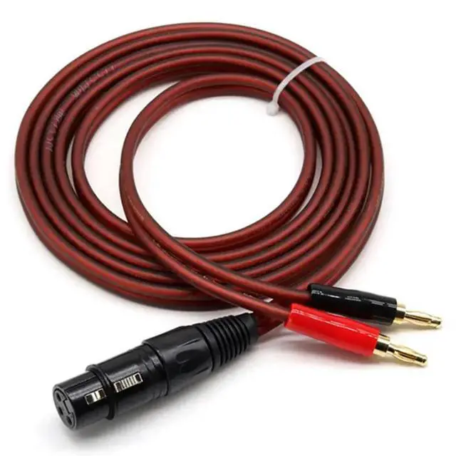Alt view image 2 of 3 - 3X XLR To Banana Speaker Cable,XLR 3 Pin Female To Dual Banana Plugs Audio Cable, Gold-Plated 4Mm Plug To XLR3 Pro Hifi