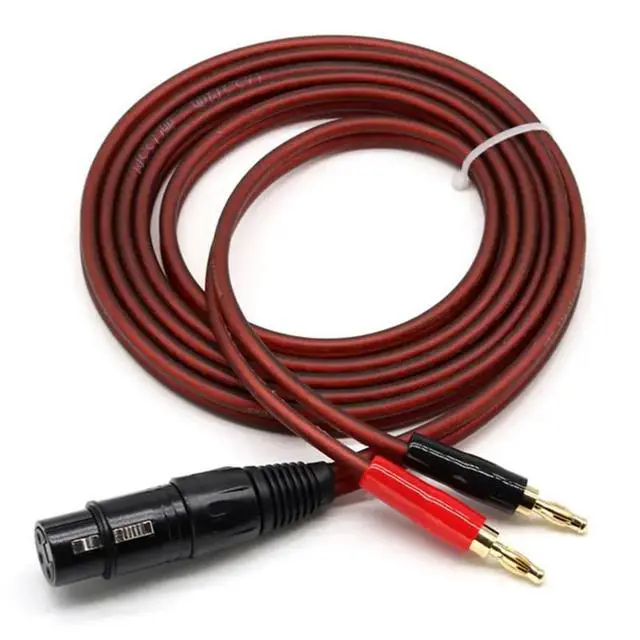 Alt view image 3 of 3 - 3X XLR To Banana Speaker Cable,XLR 3 Pin Female To Dual Banana Plugs Audio Cable, Gold-Plated 4Mm Plug To XLR3 Pro Hifi
