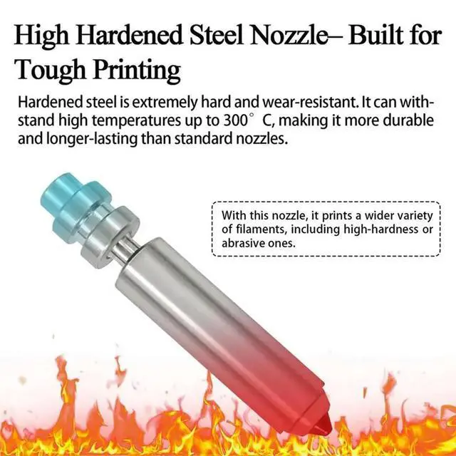Alt view image 3 of 3 - 3Pcs 0.25MM Integrated Hardened Steel Nozzles And 3Pcs Silicone Cover For Anycubic Kobra X Combo Quick-Swap Nozzles