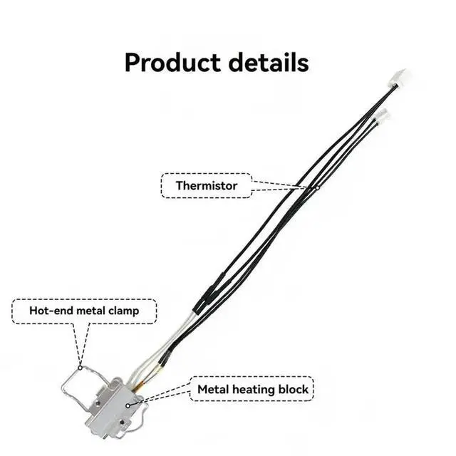 Alt view image 3 of 3 - Heat Insulation Block Heating Assembly Kit For Kobra X Hot End Heating Component For Kobra X Combo 3D Printer