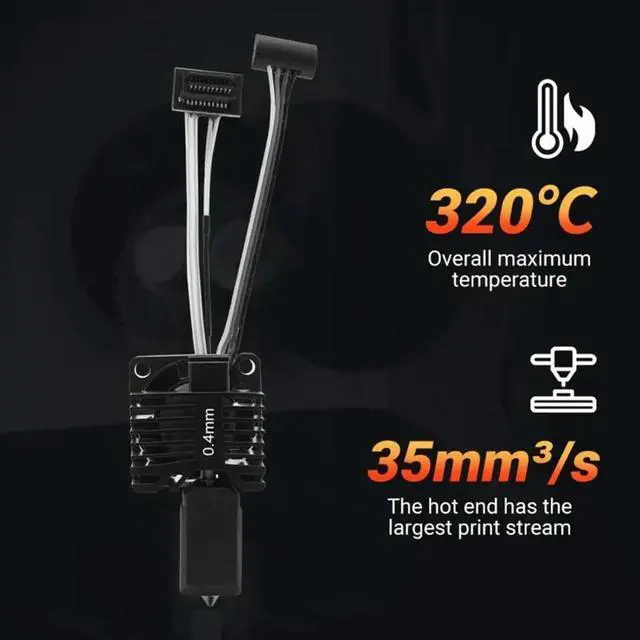 Main image of Hot End Kit For P1 Series 3D Printer(1 Set), Includes Fan, Heating Thermistor, 0.4Mm Nozzle For P1P/P1S Models