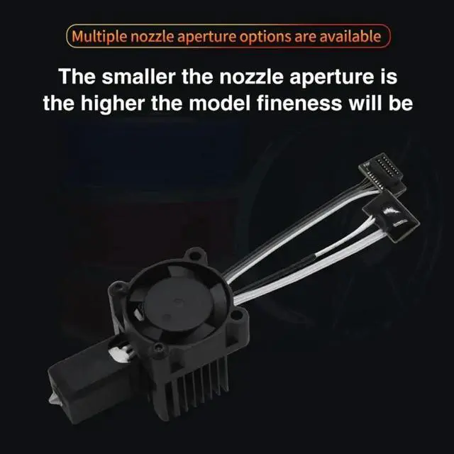Alt view image 2 of 3 - Hot End Kit For P1 Series 3D Printer(1 Set), Includes Fan, Heating Thermistor, 0.4Mm Nozzle For P1P/P1S Models
