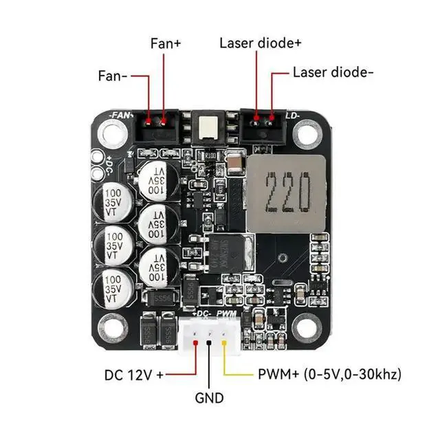 Alt view image 3 of 3 - 2X 80W Laser Driver Board For Laser Engraving Cutting Head Laser Module Engraver Wood Working Tools Accessories 24V