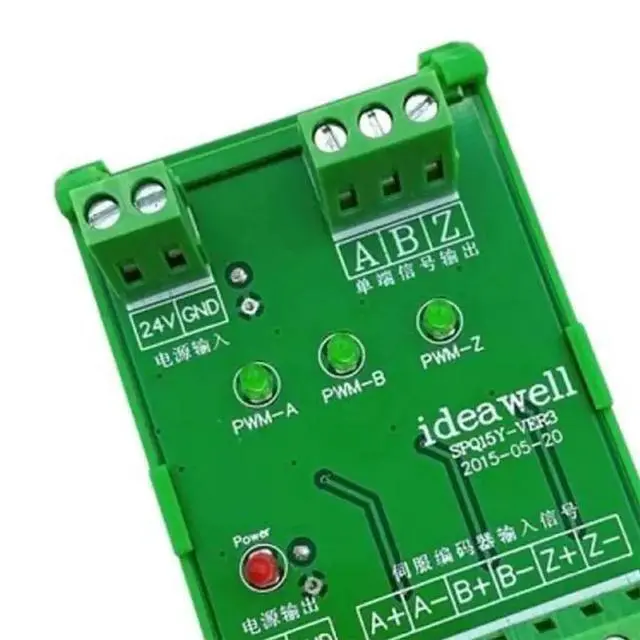 Alt view image 2 of 3 - Differential Signal Converter Encoder Signal Converter 5V To 24V Single-Ended NPN/PNP 0-3.2Mhz Opto-Isolated For PLC Servo B