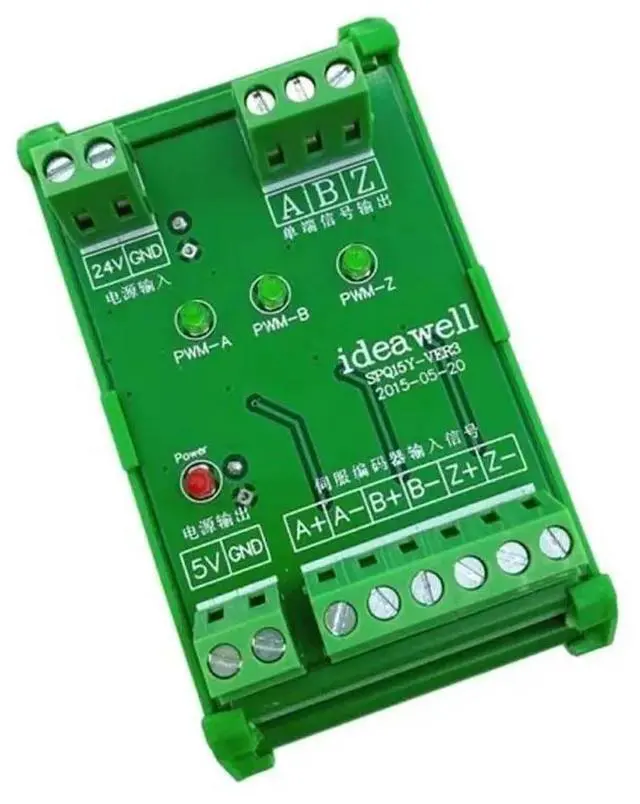 Main image of Differential Signal Converter Encoder Signal Converter 5V To 24V Single-Ended NPN/PNP 0-3.2Mhz Opto-Isolated For PLC Servo B