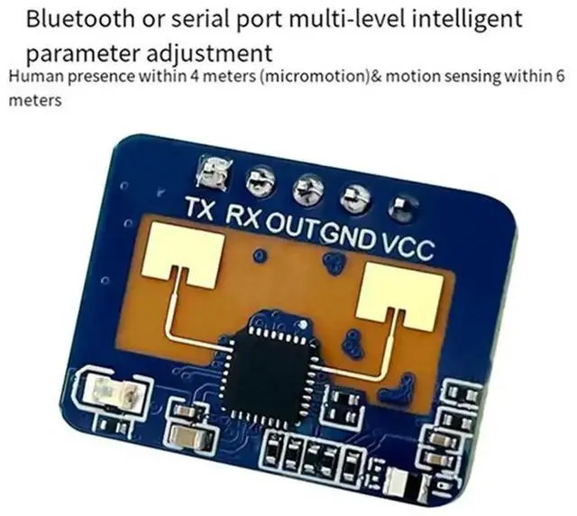 Alt view image 2 of 3 - Motion Detection 24G Mmwave HLK-LD2410C 4Pcs Presence Radar Sensor Module Human Detection Module