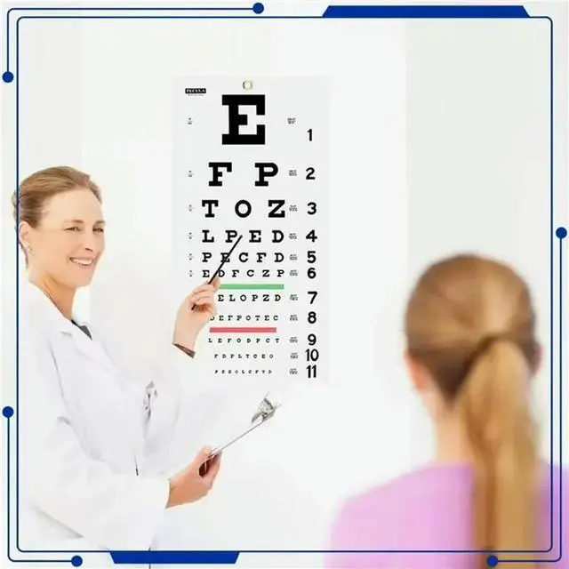 Alt view image 2 of 3 - 6X Eye Chart, Eye Chart No Fading For School Home Physical Examination Center Visual Acuity Measuring Educational
