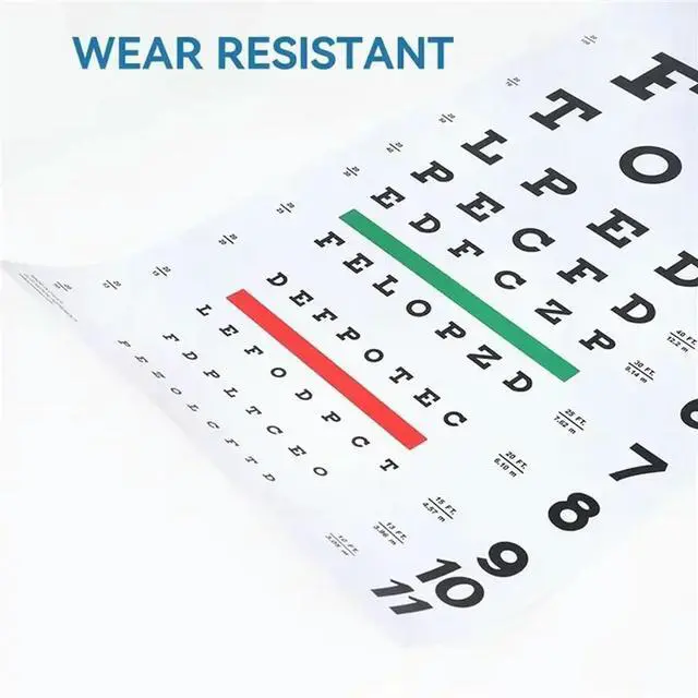 Alt view image 3 of 3 - 6X Eye Chart, Eye Chart No Fading For School Home Physical Examination Center Visual Acuity Measuring Educational