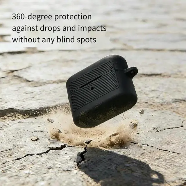 Alt view image 2 of 3 - Protective Case Silicone Shockproof Cover Shell Anti-Scratch With Hook Earbuds Protector For WF-1000XM6