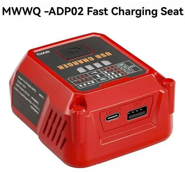 Alt view image 3 of 3 - For 100W Fast Charging Dock For 18-20V Lithium- Tool Batteries