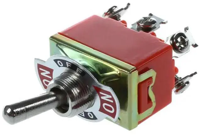 Alt view image 2 of 3 - 20X AC 250V 15A Latching 3 Way On-Off-On Single Pole Double Throw Toggle Switch Orange