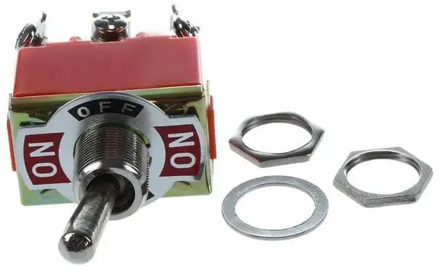 Alt view image 3 of 3 - 20X AC 250V 15A Latching 3 Way On-Off-On Single Pole Double Throw Toggle Switch Orange