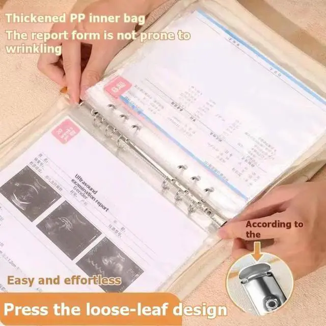 Alt view image 2 of 6 - Pregnancy Record Organiz And Prenatal Checkup Organizer With Zipper, Prenatal Report Keeper, Pregnancy File Management System