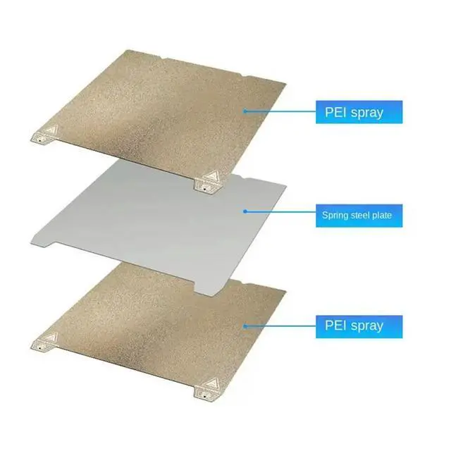 Alt view image 2 of 6 - 3X For Ender-3 /End-5 S1/K1 Build Plate Flexible PEI 235X235mm Sheet Double Sided Coating Heatbed B