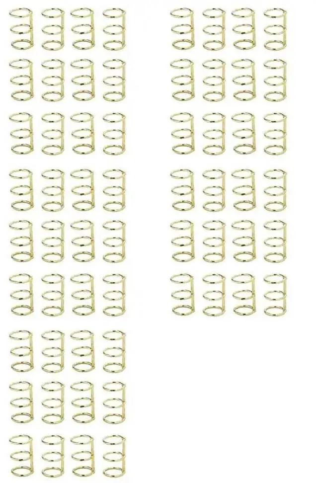 Main image of 60 Pcs 3 Ring Book Rings Leaf Binders Office Book Rings Snap Split Hinged 20Mm Inner Diameter Book Ring Gold