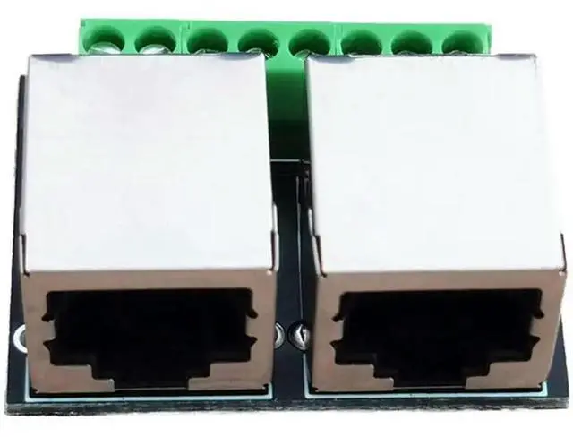 Alt view image 2 of 3 - 20PCS RJ45 Ethernet Dual Female Terminal Breakout Board,3.5Mm Pitch Connector Board Shielded Network Adapter Terminal
