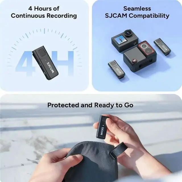 Alt view image 3 of 3 - SJCAM Lavalier Microphone For SJ6 Ultra And SJ30 Action Camera Clear Voice Recording 4-Hour Life