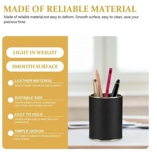 Alt view image 3 of 3 - Pen Holder for Desk Stylish Minimalist Desktop Organizer Multi-Functional Pencil Holder for Pens Pencils Rulers Keys