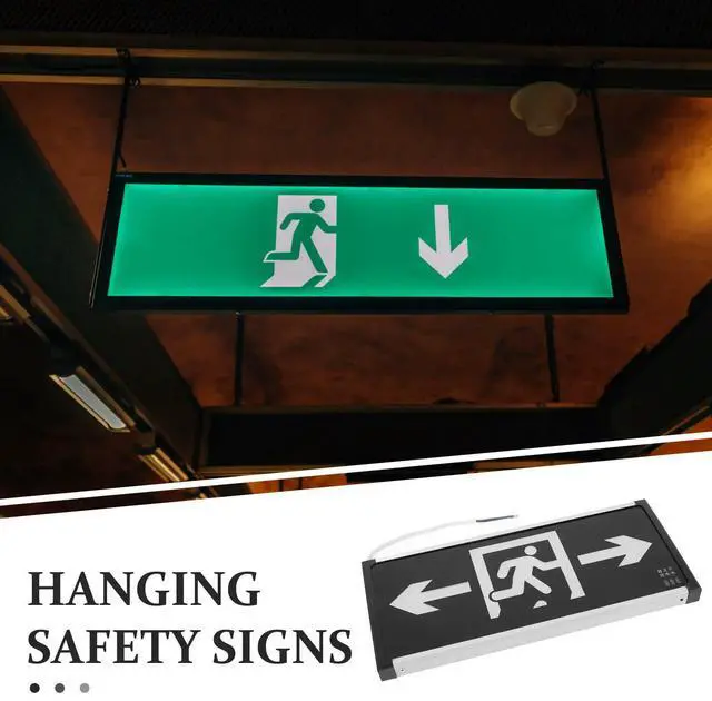 Alt view image 3 of 3 - Hanging Fire Exit Indicator Sign LED Emergency Light for Safe Evacuation in Offices Hotels Malls Public Buildings Emergency Exit