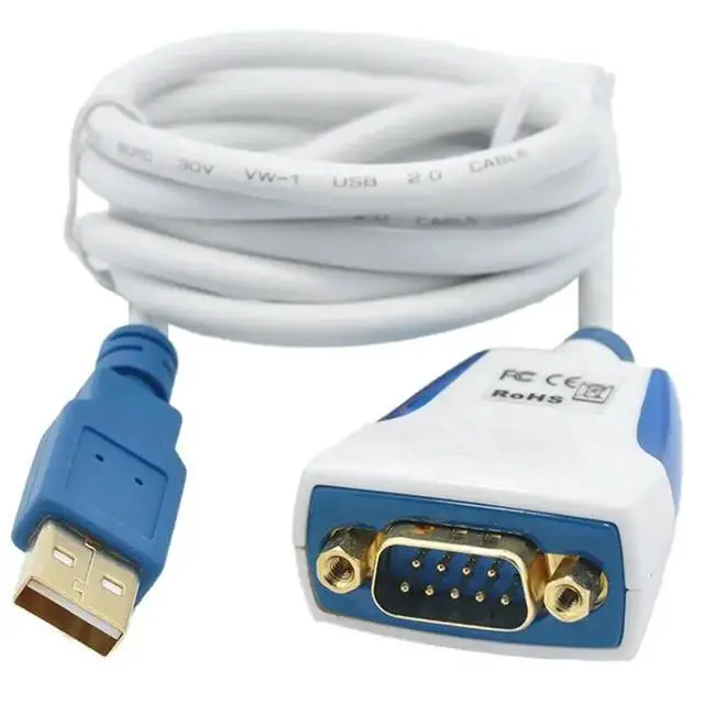 Alt view image 2 of 6 - 2X USB To RS232 Cable Converter FTDI USB 2.0 To RS232 Cord USB To RS232 Serial DB9 Adapter For Mac 1M