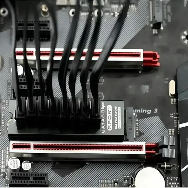Alt view image 3 of 6 - SATA 3.0 Expansion Card For M.2 Pcie Slots High-Speed For Data Centers 8 Port Expansion Card
